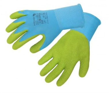 Högert Technik Guanti rivestiti in lattice ULLER blu/verde, taglia 11, protezione contro i pericoli meccanici, flessibilità e alta