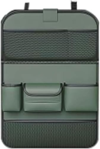 GTALIJHN Car Back Seat Organisers For Toyota Prado Zelas Hilux Crown Sequoia CHR CHR EV, Backseat Storage Bag with Foldable Table Tray Travel Waterproof Removable Accessories,large-Green