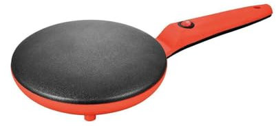 Crepera instantánea de 20 cm, plancha para crepes antiadherente, sartén eléctrica, control termostático automático, sartén portátil con revestimiento de mano 20 (B, talla única)
