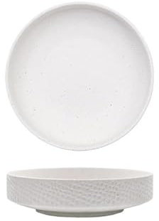 NEBE Piatti Moderni Ciotola Rotonda Poco Profonda in Ceramica Servizio Ristorante Ciotola da Portata Ciotola for la Colazione Piatto da Pranzo Piatti Fondi(B)