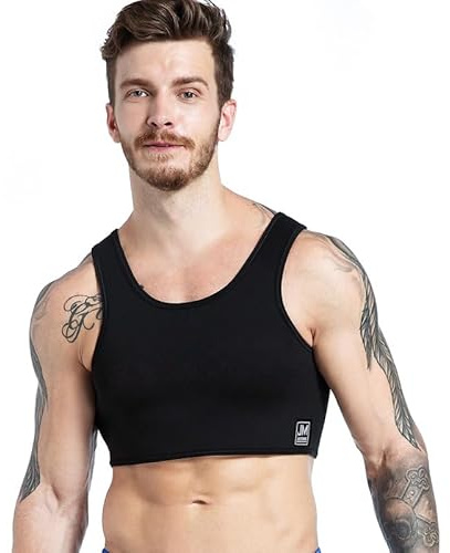 JOCKMAIL Débardeur de compression pour homme - Pour le sport et la gym, Noir , L