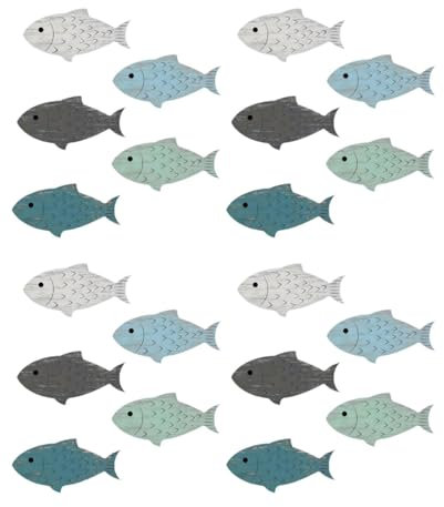 Gitohoni 20Pcs Fisch Decor Strand Themen Zimmer Dekor für Café Küche Esszimmer