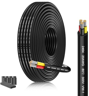 SCHDRA UL2464 20AWG 3x0,52mm² Niederspannungskabel, 8m