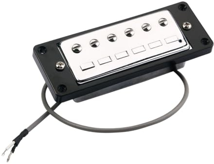 ERINGOGO Mini Humbucker Pickup Bridge und Neck Ersatz für Elektrische Gitarre Schwarzer Rahmen Klare Klangqualität Kompatibel mit Gitarren Steg und Hals Polabstand