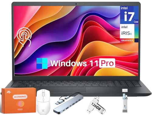 Dell Inspiron 15 3530 Touchscreen Laptop, Intel i7-1355U CPU, Intel Iris Xe Graphics, 32 GB RAM, 1 TB SSD, 15.6 FHD Anti Glare Screen, Wi-Fi 6, Windows 11 Pro, Copilot-AI Chat, W/Accessories, Black