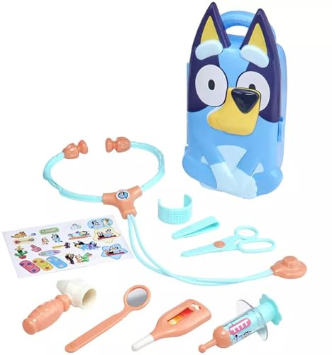SelectTraders Mini Doctor Playset with Case – Includes 8-Piece Medical Kit with Carry Case Tools + Stickers – Ideal Roleplay Toy for Children – Portable & Easy Storage