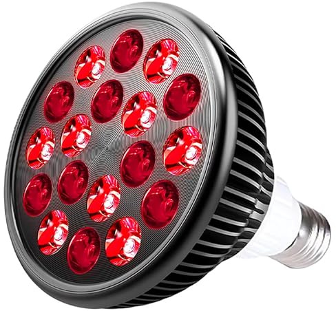Elitzia Ampoule rouge et proche infrarouge 54W, lampe de base E27/E26 de longueurs d'onde 660nm et 850nm pour utilisation à la maison et au salon ETPAR39