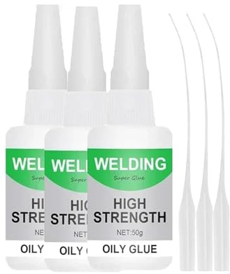 Jue-Fish Multifunctional Glue, Welding High-Strength Oily Glue, Universal Super Glue Gel, Instant Bonding, Strong Adhesion, Repairs Last Long Time for Metal, Wood, Ceramics,Leather, Glass(50g/3PCS)