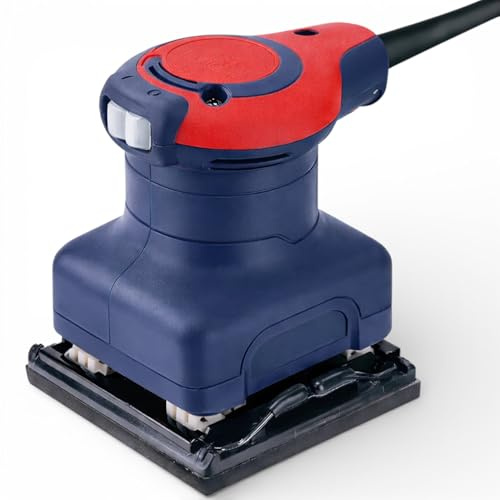 Topolenashop Levigatrice Orbitale Rettangolare 240W per Legno e Superfici – Levigatrice Elettrica Compatta con Aspirazione Polveri – Piastra 110×100 mm – Mod. RFS-240
