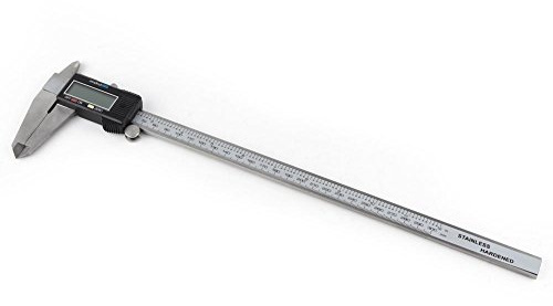 Yosoo - digitaler Vernier-Messschieber mit LCD-Bildschirm, 300 mm, elektronisch, Edelstahl, Metall-Optik