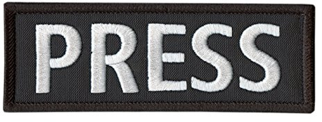 PRESSE 5x2 Body Armor Taktische Weste Medien Bestickter Nylon Aufnäher