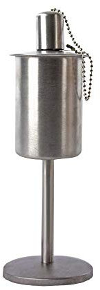 Esschert Design Antorcha de Aceite de Pie Lámpara de Jardín Acero Inoxidable