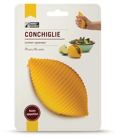 Fun Pasta Shaped Silicone Lemon Squeezer/Maximum Juice with None of The Mess/Easy to Use & Easy to Clean - Prevents Wayward Squirts and Strains The Pips Too!
