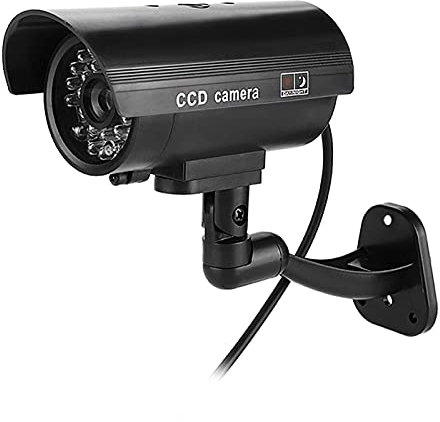 Kuuleyn Flash-LED-Dummy-Kamera, gefälschter Sicherheitsmonitor Solar-Überwachungskamera Arbeit 3-6 Monate simulierte CCTV-Kamera für Zuhause/Büro/Geschäft/Garage/
