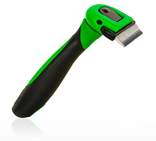 FinoPet Hundebürste Mittelgroße Hunde - Unterfellbürste Hunde, Effiziente Fellbürste Hund Unterwolle - Praktische Unterwolle Bürste Hund Kurzhaar, Leicht zu reinigen, Ergonomisch, Rutschfest (Größe M)