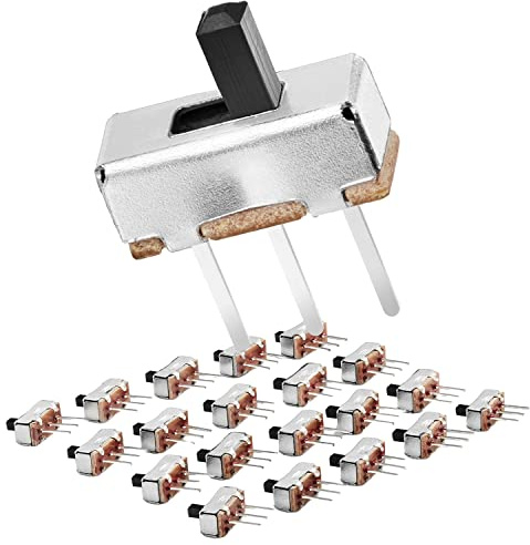 Chanzon SPDT Mini Micro Slide Switch 1p2t 2 Position 20pcs 3mm Toggle Vertical Slide Switch Panel Mount Small High Knob Vertical For PCB Arduino Breadboard Dip Miniature SlideSwitch