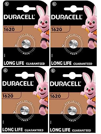 4X Duracell 1620 (4 Blister Da 1 Batteria) 4 Pile (CR1620)