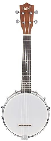 Banjo, Western Ethnic Instrument, 4 String Banjo, Sapele Material Banjolele, Anfänger Gitarre zum Spielen, Zupfinstrument, Gitarreninstrument, Holzgitarre, Folk Gitarre, Lindenholz Banjo