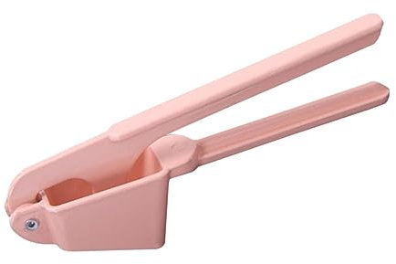 ABOOFAN Garlic Press Mincer Crusher with Ergonomic Handles Multifunctional Alloy Tool for Kitchen Garlic and Ginger Preparation Pink