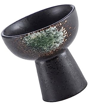 JECOMPRIS Ceramic Ice Cream Bowl Green Trifle Dessert Cup High Footed Parfait Bowl for Yogurt and Snack Serving