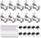 GBACHOOSE Lot de 10 Serrure Boite aux Lettres 20 mm, Serrure Boite aux Lettres Ptt Agréé, Barillet Boite aux Lettres avec 2 Plaques de Serrure Différentes, Serrure de Boite aux Lettres
