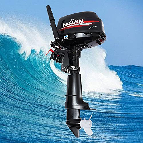 Außenbordmotor, 6 PS, 2-Takt-Außenbordmotor, Fischerboot-Schlauchbootmotor, Außenbord-Benzinmotor mit kurzer Welle für Kajaks, Kanus, Schlauchboote, Schlauchboote, wassergekühltes
