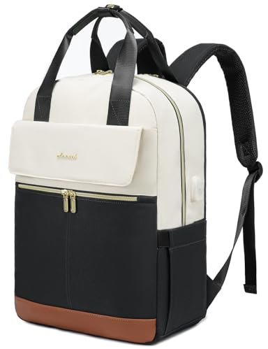 LOVEVOOK Rucksack Damen, 15,6 Zoll Laptop Schulrucksack Teenager Mädchen mit Laptopfach, Wasserdicht Cityrucksack Reiserucksack Tagesrucksäcke, Elegant Travel Backpack für Schule Reise Arbeit