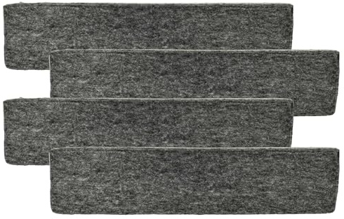 vhbw 4x Aktivkohlefilter kompatibel mit Miele DA 1200, DA 1255, DA 1160-60, DA 1180, DA 1260, DA 1280 Dunstabzugshaube - 42,5 x 9,7 x 1,9 cm