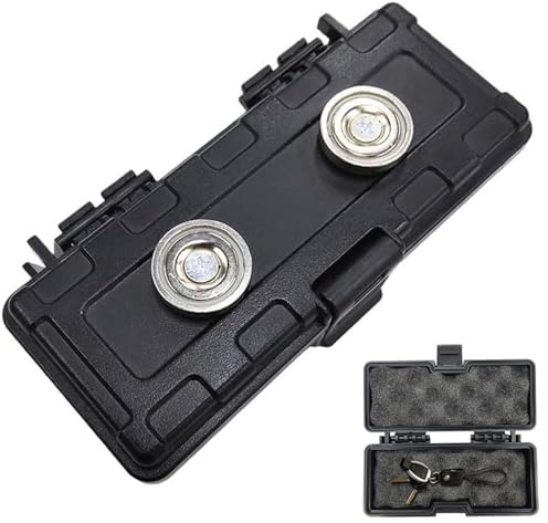 Wjelet Durable Magnetic Stash Safe Box for Under Car - Hidden Key Storage With Emergency USB Compartment - Strong, Does Not Fall Off, Black