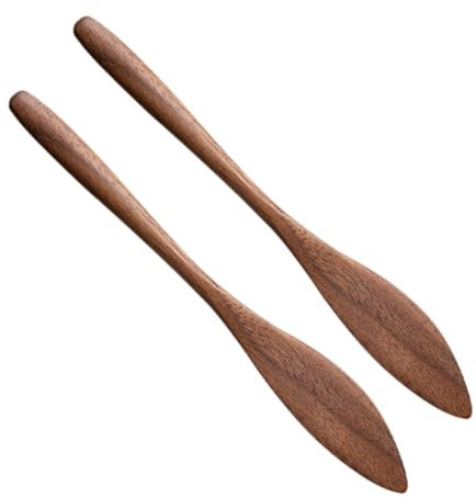 OKUMEYR 2st Buttermesser Aus Schwarzem Walnussholz Kleiner Butterschaber Schaber Für Holz Marmeladenschaber Brotaufstrich Für Backkäse Butterstreicher Aus Holz Bäckerei Marmeladenstreuer
