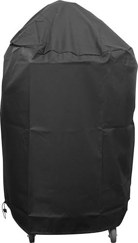 Kamado Housse de protection pour barbecue de 21-23,5, diamètre 80 x 90 cm, résistante aux intempéries avec cordon de serrage, noire