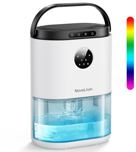 Raumentfeuchter Luftentfeuchter mit 2L Wassertank, Automatische Abschaltung und Feuchtigkeitsregelung für Badezimmer, Schlafzimmer, Schrank gegen Feuchtigkeit
