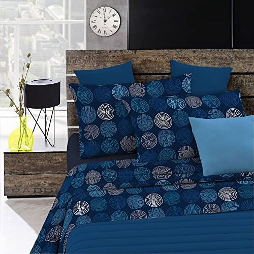 Italian Bed Linen CL-FA-ipnotica-2P Completo Letto in Microfibra, Ipnotic, Matrimoniale, 4 unità