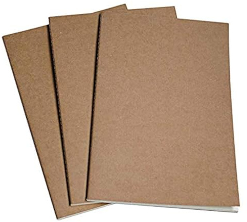 Wanderings Large Lined Travelers Notebook Insert/Large Journal Refill | 7 x 10.7 / 18cm x 27cm | 3 Booklets, 180 Blank Pages | Travelers Notebook Refills for Journals, Diaries, Planners