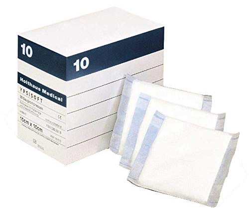 Holthaus Medical Saugkompresse YPSISOFT, Watte Kompresse Wundauflage, nicht wundhaft., 10x10cm, 30St