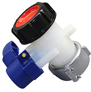 Katutude Robinet de Sortie Réservoir GRV, 62 mm Vanne Papillon Adaptateur de Réservoir Deau IBC Universel Robinet de Vidange pour Citerne de Pluie, Cuve IBC, Bidon
