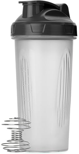 Mr. Pen Shaker Bottle, 28 oz, Protein Shake Mixer, Wire Whisk Ball, Clear Plastic, Reusable, Ideal for Gym, Hiking, Office | Leak Proof Shaker Cups with Stainless Steel Wire Whisk Ball for Protein Shakes and Pre Workout, Fathers Day Gift