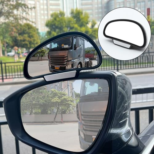 Rétroviseur d'angle mort ajustable à NEW MIRROR 360 degrés pour voiture, rétroviseur en verre HD Accessoires extérieurs pour voiture Epaisseur (Objectif unique-gauche)