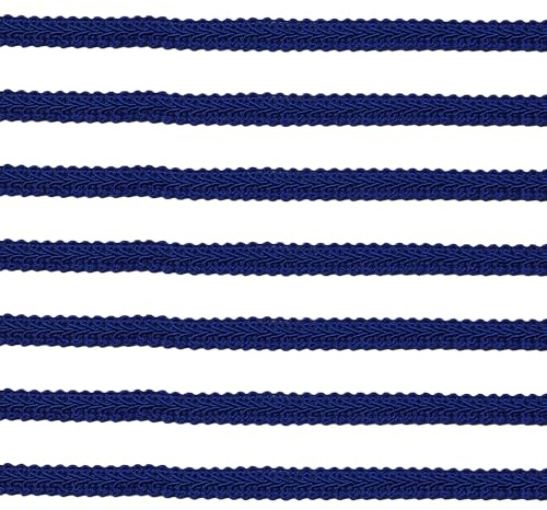 Tibaoffy Long 12 Yard Wide 12mm/0.47nch Centipede Ribbon Trim Lace Gimp Braid Decorated Lace for DIY Craft Sewing Fabric, Crafts and Sewing（Dark Blue）