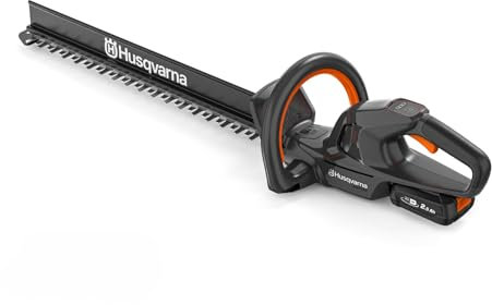 Husqvarna Akku Heckenschere Aspire H50-P4A mit Akku (18V) und Ladegerät, Elektrischer Heckentrimmer (Messerlänge 50 cm, Aststärke bis 23 mm, inkl. Schnittgutsammler), Strauchschere