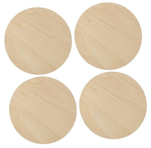 NUOBESTY 4stücke Runde Holzscheiben Zum Basteln Aus Holz Unverarbeitet Für Diy-projekte Türhänger Dekoration Und Handwerk