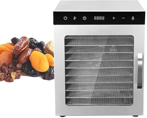 KJZHFOZ Stainless Steel Fruit Freeze Dryer Machine, Food Dehydrator and Drying Cabinet, Large Capacity, for Jerky, Fruit, Meat, Beef (220v 12layer)