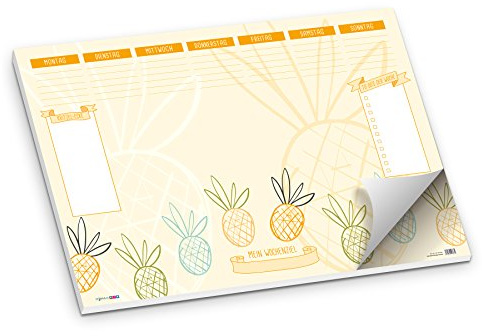itenga Schreibtischunterlage Ananas DIN A2 50 Blatt