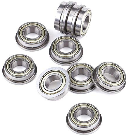 Cuscinetto A Sfere,Radiale Acciaio Inox Flangia Cuscinetto A Sfere 10Pcs F688Zz Acciaio Metallo Doppio Schermato Flangia Cuscinetti A Sfera 8 * 16 * 5mm per Motore,Giocattoli, Porte e Finestre