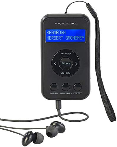 VR-Radio DAB Miniradio: Digitales Taschenradio mit DAB+/FM, Akku, LCD-Display, DRC & Ohrhörern (Taschenradio mit Kopfhörer, Mini, Kopfhöreranschluss)