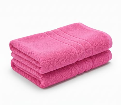 A & B TRADERS Pack of 2 or 4 Big Large Jumbo Bath Sheets Towels Soft Cotton Prime Egyptian Bale Sets (Baby Pink, 2)