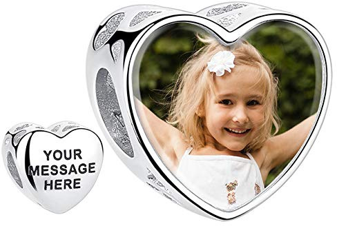 Personalisierter foto charm pandora charm mit foto charms armband foto charm beads silber 925 foto geschenk für die tochter frauen mama oma