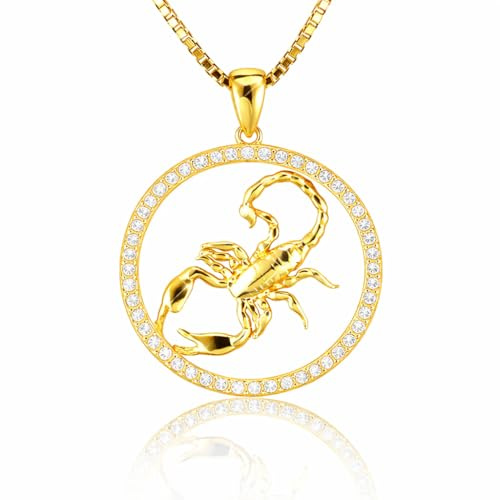 PAVELS Sternzeichen Halskette Gold – Shine Kollektion – 12 Tierkreiszeichen Konstellation Anhänger – Astrologie Schmuck Geschenkidee für Damen