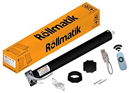 Rollmatik | Motore per Tapparelle Elettriche Grandi Portata 240Kg 120Nm con Telecomando, Manovra Di Soccorso e Snodo. Finecorsa Meccanici. Predisposto Pulsante SU/GIU Apertura Automatica Persiane