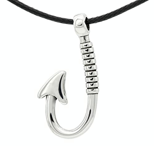 NaturSchatulle Edelstahl Angelhaken Anhänger Kettenanhänger Silber Schmuck Haken Zubehör Angler Basteln Schmuckherstellung DIY